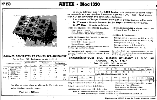 Bloc 1320; Artex; Paris, (ID = 1040010) mod-past25