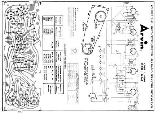 Twin Speakers 14R68 ; Arvin, brand of (ID = 188152) Radio