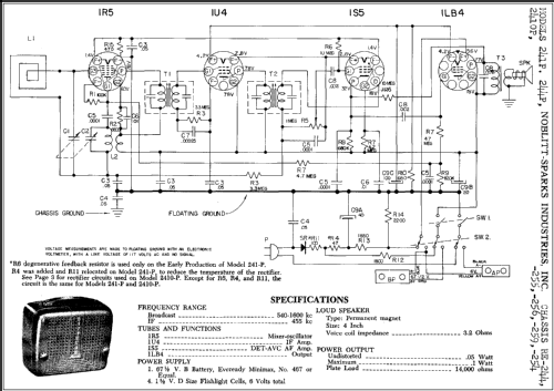 241P Ch= RE-255; Arvin, brand of (ID = 295894) Radio