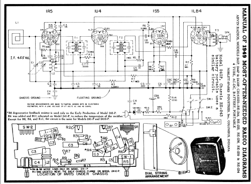 244P Ch= RE-254; Arvin, brand of (ID = 97704) Radio