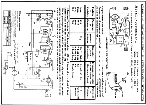 2563 Ch= 1.40300; Arvin, brand of (ID = 128997) Radio