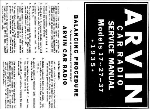 27 ; Arvin, brand of (ID = 1195575) Car Radio