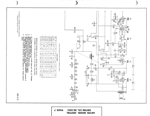 280TFM Ch= RE-253; Arvin, brand of (ID = 1389289) Radio