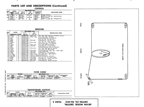 280TFM Ch= RE-253; Arvin, brand of (ID = 1389294) Radio