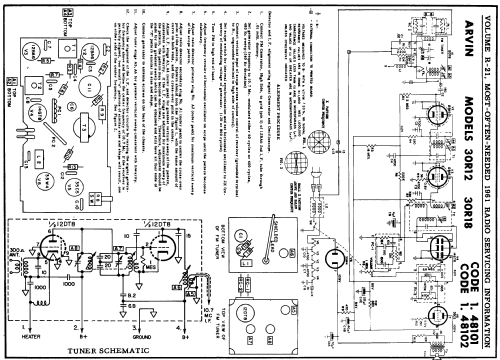 30R12 Ch= 1.48102; Arvin, brand of (ID = 142920) Radio