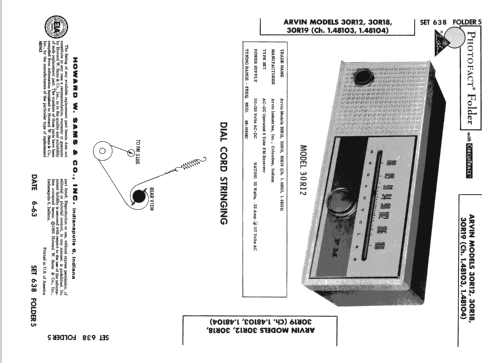 30R12 Ch= 1.48103; Arvin, brand of (ID = 1585992) Radio