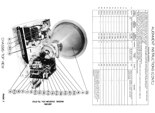 3160CM Ch= TE-276; Arvin, brand of (ID = 1587008) Télévision