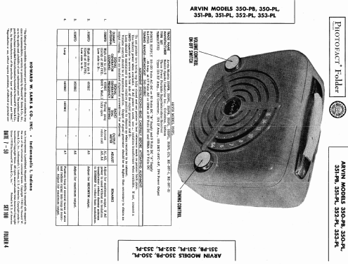 350-PB Ch= RE-267-1; Arvin, brand of (ID = 426226) Radio