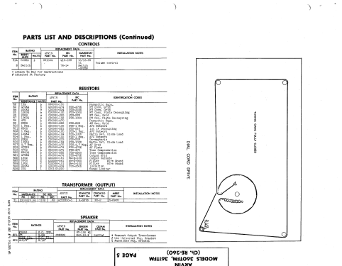 360TFM Ch= RE-260; Arvin, brand of (ID = 437965) Radio