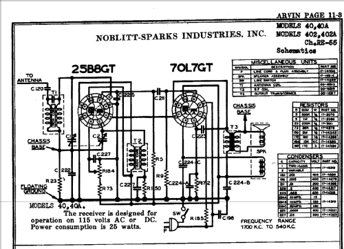 Arvin 40 Mighty Mite; Arvin, brand of (ID = 1079847) Radio