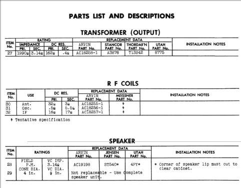 444-AH Ch= RE-200; Arvin, brand of (ID = 1499518) Radio