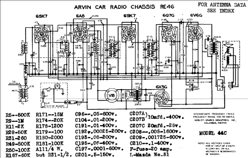 44C Ch= RE46; Arvin, brand of (ID = 430006) Car Radio