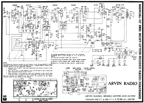 480TFM Ch= RE-277; Arvin, brand of (ID = 118607) Radio