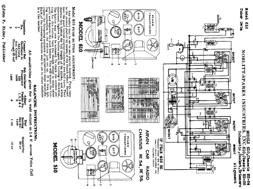 510 Ch= RE-54; Arvin, brand of (ID = 430501) Car Radio