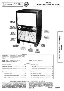 5176 Ch= TE320; Arvin, brand of (ID = 3090382) Television