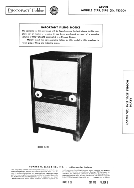 5176 Ch= TE320; Arvin, brand of (ID = 3090383) Television