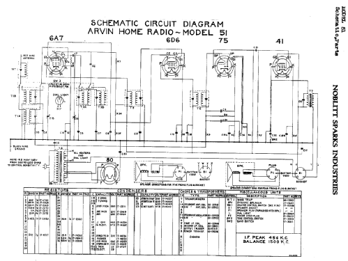 51 ; Arvin, brand of (ID = 430459) Radio