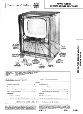 5206CB Ch= TE300; Arvin, brand of (ID = 2967683) Television