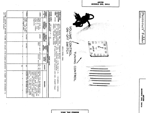 544A Ch= RE201; Arvin, brand of (ID = 474119) Radio