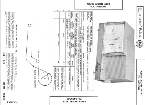 5578 Ch= 1.43500; Arvin, brand of (ID = 2565948) Radio