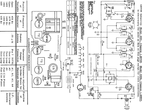 5591 Ch= 1.46700; Arvin, brand of (ID = 51732) Radio