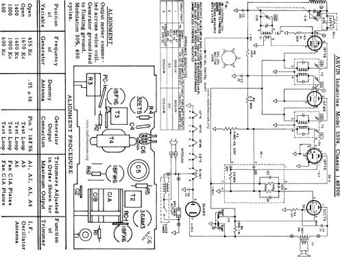 5594 Ch= 146900; Arvin, brand of (ID = 51733) Radio