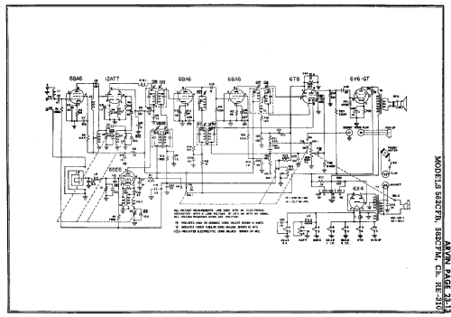 582CFB Ch= RE310; Arvin, brand of (ID = 195555) Radio