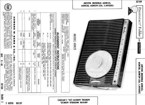 Six Transistor 60R23 ; Arvin, brand of (ID = 517880) Radio