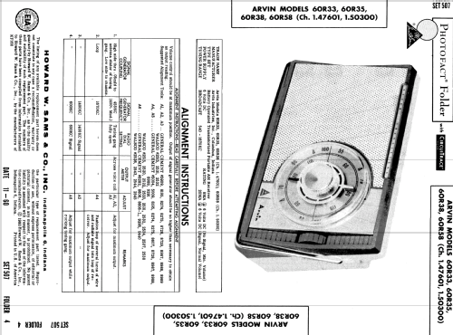 60R33 Ch= 1.47601; Arvin, brand of (ID = 518835) Radio