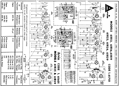 61R23 Ch= 1.61701; Arvin, brand of (ID = 152010) Radio