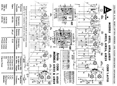 62R23 Ch= 1.61701; Arvin, brand of (ID = 450313) Radio