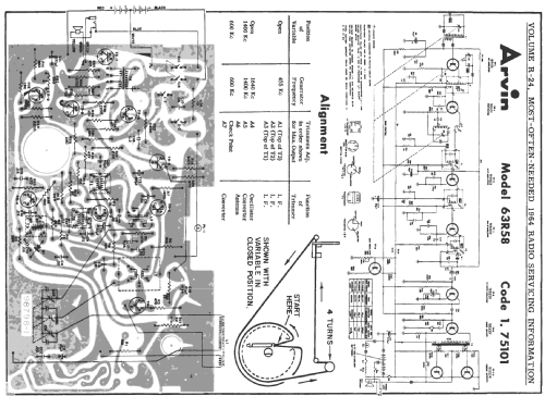 63R58 Ch= 1.75101; Arvin, brand of (ID = 176435) Radio