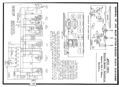 664 Ch= RE-206-1; Arvin, brand of (ID = 73664) Radio