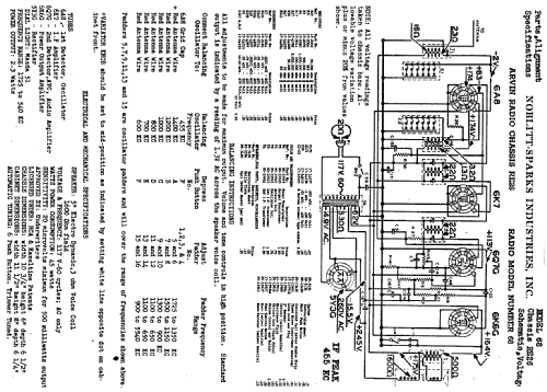 68 Ch= RE-26; Arvin, brand of (ID = 440778) Radio