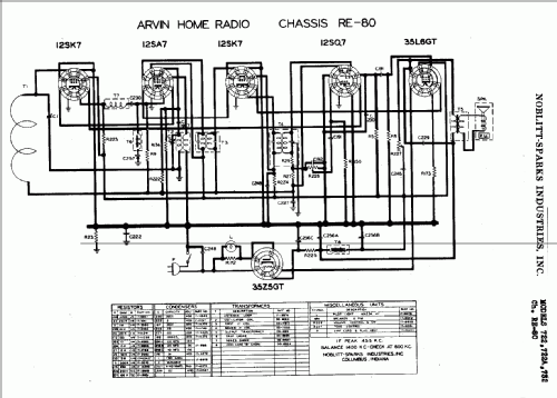 732 Ch RE80; Arvin, brand of (ID = 440280) Radio