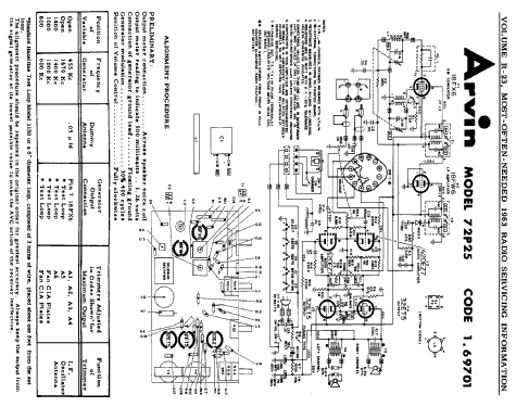 73P98 Ch= 1.69701; Arvin, brand of (ID = 450393) Radio