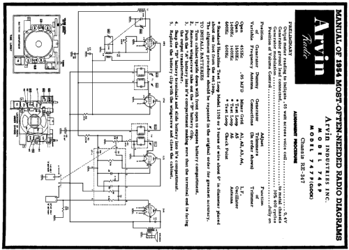 746P Ch= RE-347; Arvin, brand of (ID = 171361) Radio