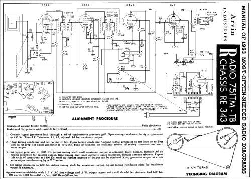 751TM Ch= RE343; Arvin, brand of (ID = 160372) Radio