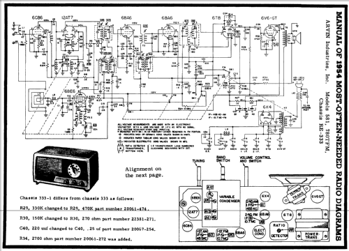 780TFM Ch= RE-333; Arvin, brand of (ID = 170535) Radio