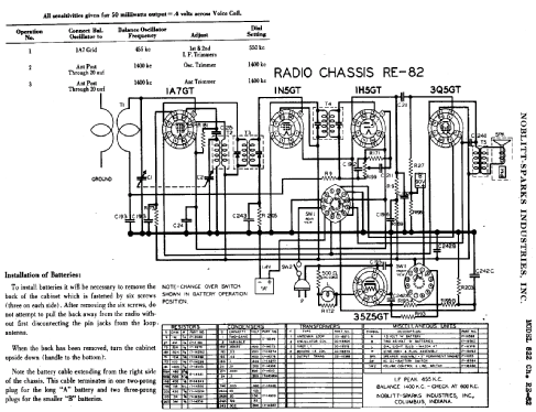 822 Ch= RE82; Arvin, brand of (ID = 441567) Radio