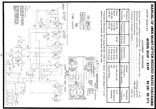 852P Ch=RE 381; Arvin, brand of (ID = 121767) Radio