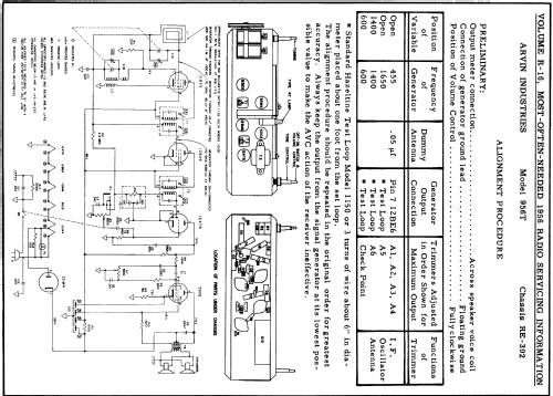 956T Ch= RE392; Arvin, brand of (ID = 123568) Radio