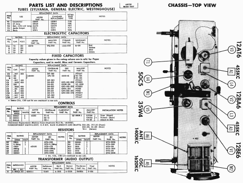 956T Ch= RE392; Arvin, brand of (ID = 427244) Radio