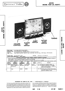 958T Ch= RE397; Arvin, brand of (ID = 2739391) Radio