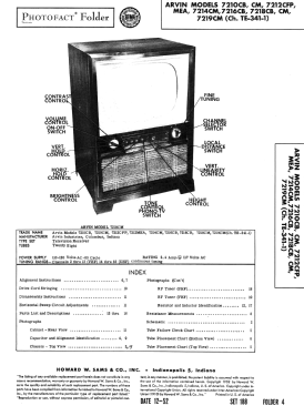 Normandie 7212CFP Ch= TE-341-1; Arvin, brand of (ID = 3119129) Television