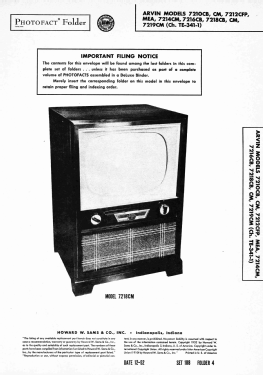 Shelburne 7210-CM Ch= TE-341-1; Arvin, brand of (ID = 3119111) Fernseh-E