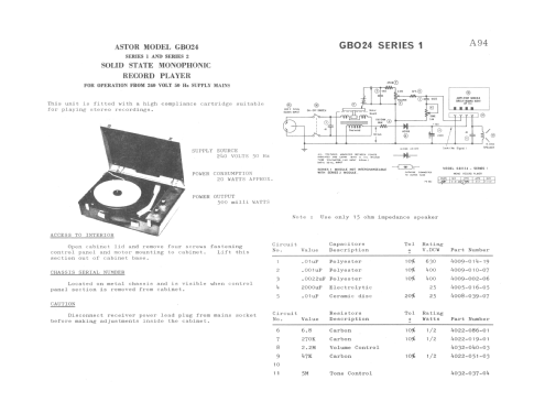 Playgram GB024; Astor brand, Radio (ID = 2070427) R-Player