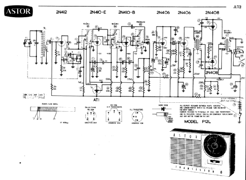 Transistor 8 P12L; Astor brand, Radio (ID = 1685112) Radio