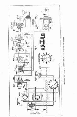 11 S alterna Radio Astor; Argentina, build 1950 ??, 2 schematics ...