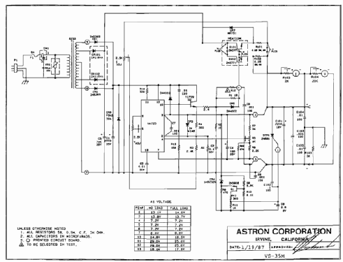 Variable Regulated Linear Power Supply VS-35M; Astron Corporation; (ID = 2727293) Fuente-Al